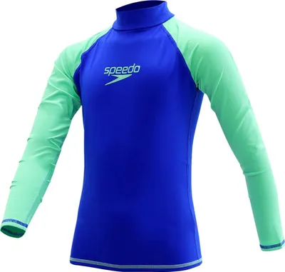 Obrázok produktu pre Speedo Indispensable Rashguard pre chlapcov L/S - krásna modro-zelená žiara - veľkosť 14