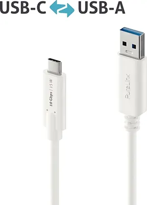 Produktbild von PureLink IS2610-005, 0,5 m, USB C, USB A, USB 3.2 Gen 2 (3.1 Gen 2), Weiß