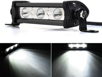 Productafbeelding van 12V, 4 inch, 9W, 3 LED werklamp, spotlamp voor motorfiets, auto, boot, SUV, ATV, Jeep - zwart