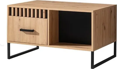 Produktbild von Couchtisch Lamelix 08 Kaffetiscch 90X51X60 Cm Mit 2 Schubladen Artisan Eiche Wohnzimmertisch