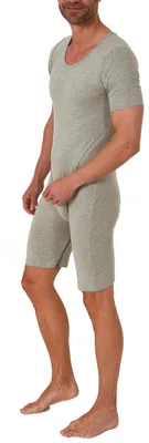 Obrázek produktu pro Kojící body s krátkým rukávem - UNI - se zipem na nohavicích ; šedá , M