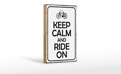 Produktbild von Holzschild Spruch 12x18cm Keep Calm and Ride on