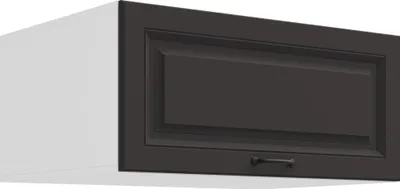 Produktbild von Aufsatzschrank Hochschrank 80 cm STILO Grau + Weiss Küchenzeile Küchenblock Küche Landhaus