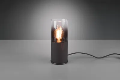 Produktbild von TRIO Tischleuchte ROBIN E27 sw Glas rauchf.