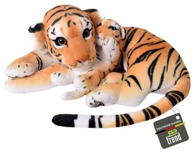 Immagine prodotto di Peluche tigre gatto grande - 60 cm - Con cucciolo di tigre