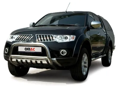 Immagine prodotto di Barra di protezione paraurti anteriore per Subishi L200 2006-2009 ABE in acciaio inox argento