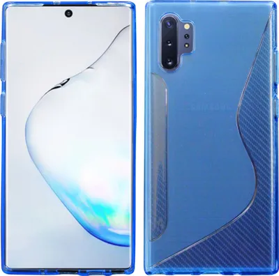 Zdjęcie produktu dla cofi1453® Etui S-Line Bumper kompatybilne z Samsung Galaxy Note 10 Plus (N975F) Silikonowe etui odporne na wstrząsy Etui na telefon TPU Pokrowiec Niebieski