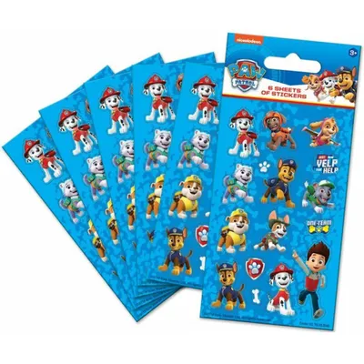 Produktbild von Paw Patrol 6 Aufkleber Bögen blau