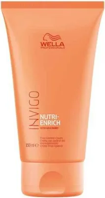 Zdjęcie produktu dla Wella Professionals INVIGO Nutri-Enrich Frizz Control Cream 150ml, Krem do włosów, Kobiety, Do wszystkich włosów, 150 ml, Przeciw puszeniu się, Nawilżający, Odżywiający, Ochrona, Świecący, Zmiękczający, Wzmacniający, Tubka