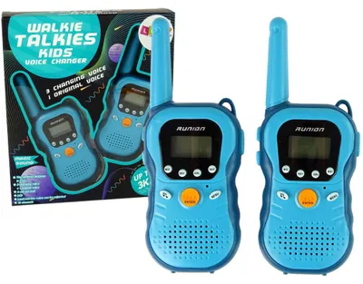 Zdjęcie produktu dla Zestaw Walkie Talkies Krótkofalówki Dla Dzieci Niebieskie 2 Szt.