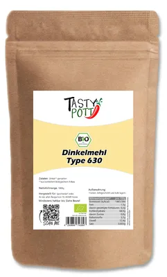 Produktbild von Tasty Pott  Dinkelmehl Type 630 - ab 1kg Beutel - 1 Beutel