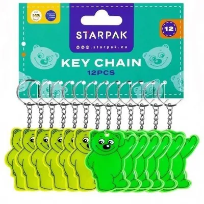 Obrázok produktu pre Reflexný prívesok na kľúče s medvedíkom 7 cm
