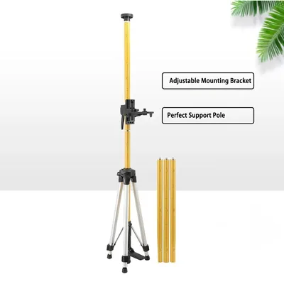 Immagine prodotto di Supporto laser a stativo - Telescopico, per laser rotativi e laser a linea - Lunghezza 3,6 m - Testa di regolazione fine - Filetto 6,35/15,88 mm