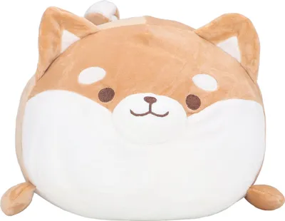 Produktbild von Shiba Inu Plüschtier, weich, niedlich, Stoffhund, Tierpuppe, Kissen, Geburtstagsgeschenk für Kinder und Erwachsene