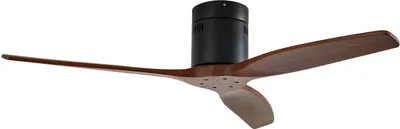 Produktbild von Lucande Deckenventilator Vindur, schwarz, Holz, DC, leise