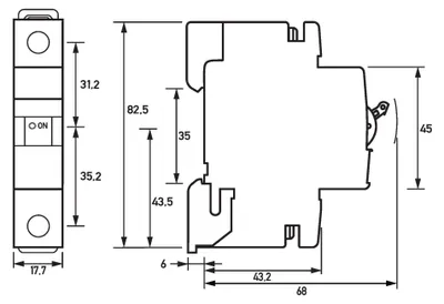 Zdjęcie produktu dla DOEPKE&CO. Miniaturowy wyłącznik automatyczny C 16A 1p 230V 10kA 1TE UC