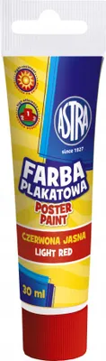 Produktbild von Astra Plakatfarbe, 30 ml, hellrot, Tube AS83110907