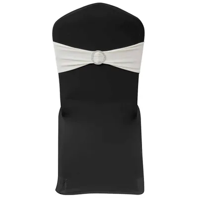 Produktbild von Möbel 25 x Stretch Stuhlschleifen + Diamant Schnalle cremefarben - Hussen &34770
