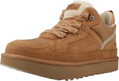 A single brown Ugg Lowmel sports shoe is shown against a white background.