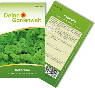 Petersilie Moskrul 2 (Mooskrause) Samen - Petroselinum crispum - Petersiliesamen - Kräutersamen - Saatgut für 600 Pflanzen