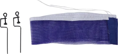 Image de Filet de tennis de table pour enfants et adultes, longueur 180 cm, hauteur 15 cm, ping-pong bleu avec 2 supports