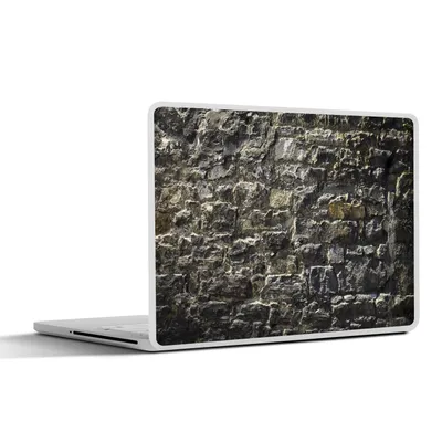 Produktbild von MuchoWow® Laptop Aufkleber Sticker Cover Alte Mauer mit abgenutzten Steinen 31x22.5 cm - Laptop-Deko