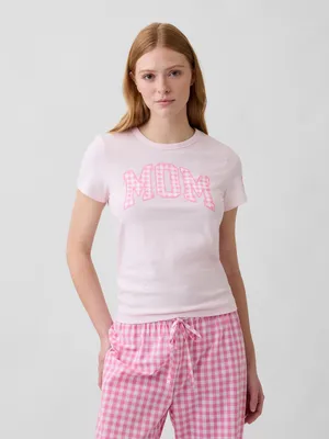 Produktbild von GAP Damen T-Shirt Mama XL Rundhalsausschnitt kurze Ärmel Baumwolljersey