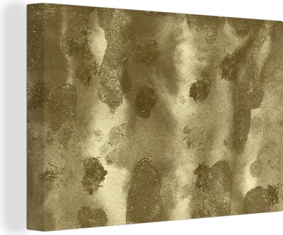Produktbild von OneMillionCanvasses® - Leinwandbilder - 150x100 cm, Gold - Textur - Abstrakt, Wandbilder Kunstdruck Wanddekoration - Foto auf Leinwand - Gemälde auf Holzrahmen