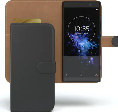 Produktbild von EAZY CASE Business Hülle für Sony Xperia XA2 Plus klappbar, Premium Kunstleder Handyhülle mit Kartenfach