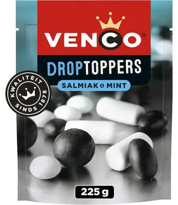Zdjęcie produktu dla Venco Droptoppers Salmiak Mint (225 g)
