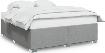 Zdjęcie produktu dla Maison Exclusive – rama łóżka bez materaca Jasnoszary 180 x 200 cm Tkanina