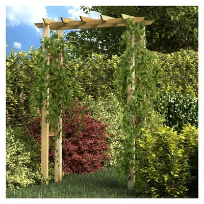 Produktbild von Gartenlaube Rosenbogen Pergola mit Rankgitter für Rankpflanzen 150 x 50 x 200 cm Holz imprägniert