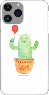 Produktbild von Mr. & Mrs. Panda Iphone 11 Pro Handyhülle Kaktus Luftballon - Weiß - Geschenk, Handy Case, Freundin, Ausbildung, Kakteen, Premium Kunststoff, Freund