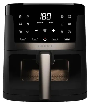 Produktbild von AIWA AFR-7000 Heißluftfritteuse, 7 L, 1800W, digitales Bedienfeld, Korbsicht, 12 Programme, schwarz