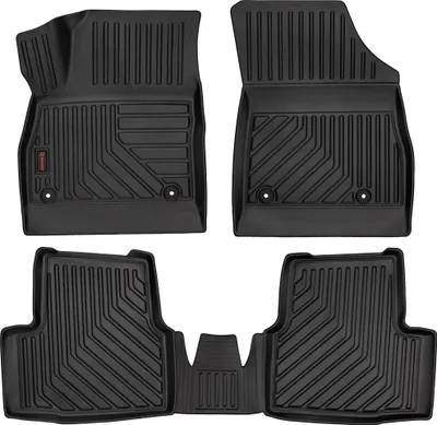 Image de tapis de sol en caoutchouc 3D pour voiture - Jeu de tapis de voiture - Tapis de sol en caoutchouc tous temps - Tapis de voiture antidérapant & imperméable - convient à l'Opel Astra K (2015-2021)