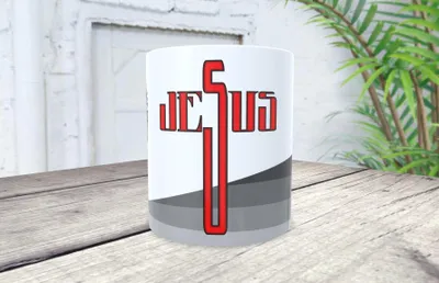 Jesus-Tasse, Keramik, 350 ml, spülmaschinenfest, mikrowellengeeignet