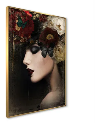 Zdjęcie produktu dla STYLER Obraz w ramie 50x70 cm dekoracja ścienna do salonu sypialni biura nowoczesny artystyczny motyw kobiecy abstrakcja ARTBOX SCARLET