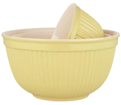Produktbild von IB Laursen Schalensatz Mynte LEMONADE Gelb 3er Set Keramik Schüsseln Geschirr