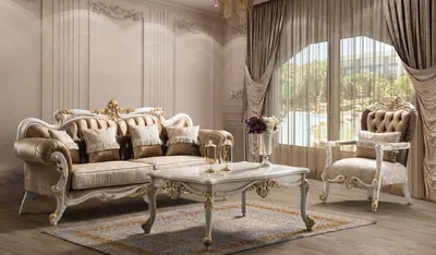 Produktbild von Casa Padrino Luxus Barock Wohnzimmer Set Braun / Silber / Weiß / Gold - 2 Sofas & 2 Sessel & 1 Couchtisch - Handgefertigte Wohnzimmer Möbel im Barockstil - Edel & Prunkvoll