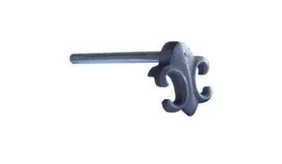 Productafbeelding van Bevestigingsklemmen van gietijzer, model GRALILY, afmetingen 3 x 10 x 3,5 cm (hoogte)
