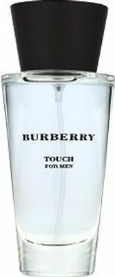 A clear, front-facing studio shot of a Burberry Touch for Men eau de toilette bottle.