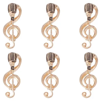 Productafbeelding van TRANKIELO® - Elegante muzieknoot broche in gouden legering – Stijlvol kostuumaccessoire voor elke gelegenheid