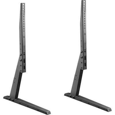 Two identical TV stand feet are shown against a white background.