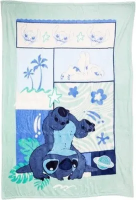 Produktbild von Disney Lilo und Stitch Flanell warme Kuscheldecke 110x150 cm