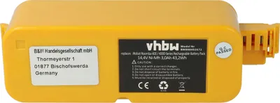 Produktbild von vhbw Akku kompatibel mit iRobot Roomba Discovery 400, 5250, Discovery SE, 5105, 5210, FloorVac 400, 4978 Staubsauger Gelb (3000 mAh, 14,4 V, NiMH)