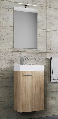Produktbild von VCM 3-tlg Set | Waschplatz für Gäste WC | Gästebad | Waschtisch Toilette | Badmöbel Badezimmer Set - Slito SP