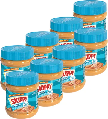 Produktbild von SKIPPY 8x Erdnussbutter "Creamy" Peanut Butter Extra Smooth Ohne Palmöl 8x 340g