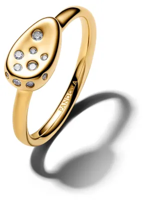 Produktbild von Pandora Essence Ring Oval Steinbesetzt 14K Vergoldet 164672C01 Gr. 54