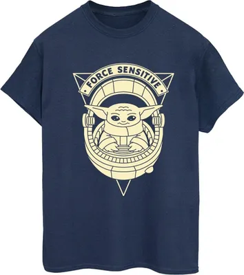 Produktbild von Star Wars - "The Mandalorian Force Sensitive" T-Shirt für Damen BI45952 (S) (Marineblau)