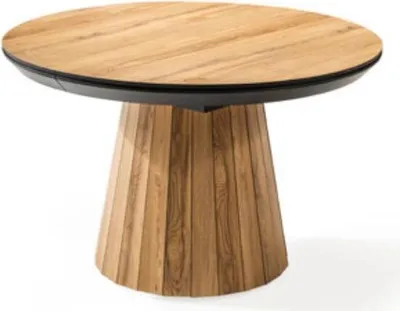 Produktbild von Küchentisch Runder Esstisch Holz Luxus Esszimmertisch Braun Esszimmer